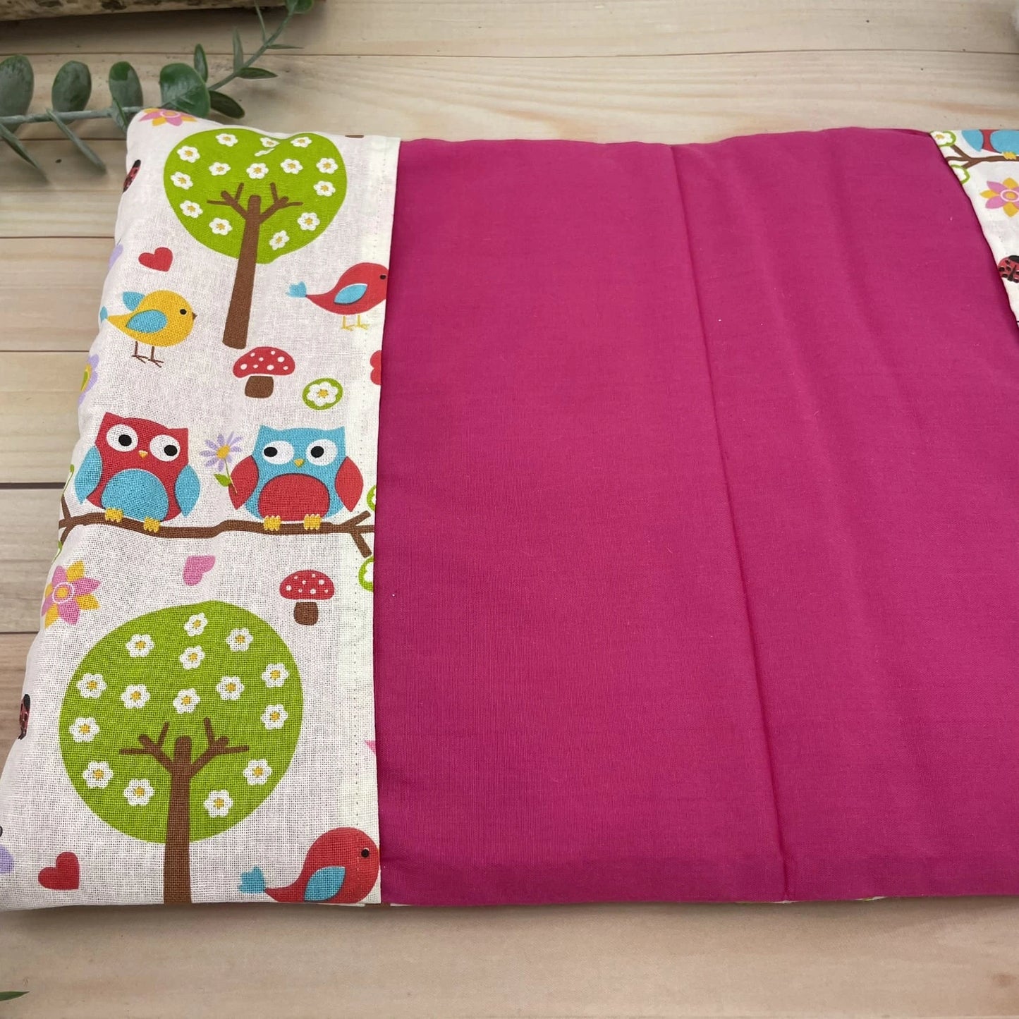Protège Carnet de Santé Hiboux Rose