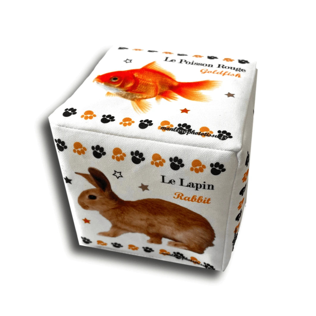 cube d'éveil bébé animaux domestiques maison