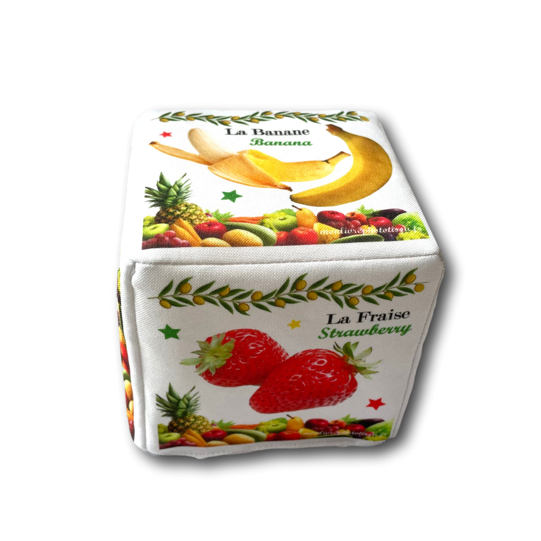 cube d'éveil bébé jouet fruits légumes