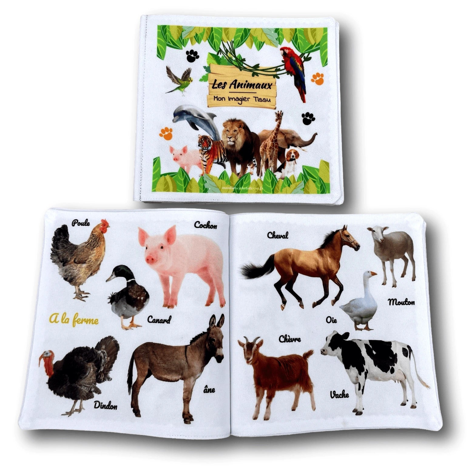 Livre En Tissu Animaux Et Personnages - Éditions De Saxe - Occasion Très Bon état