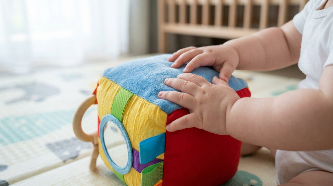 Les bienfaits du cube d'éveil Montessori en tissu