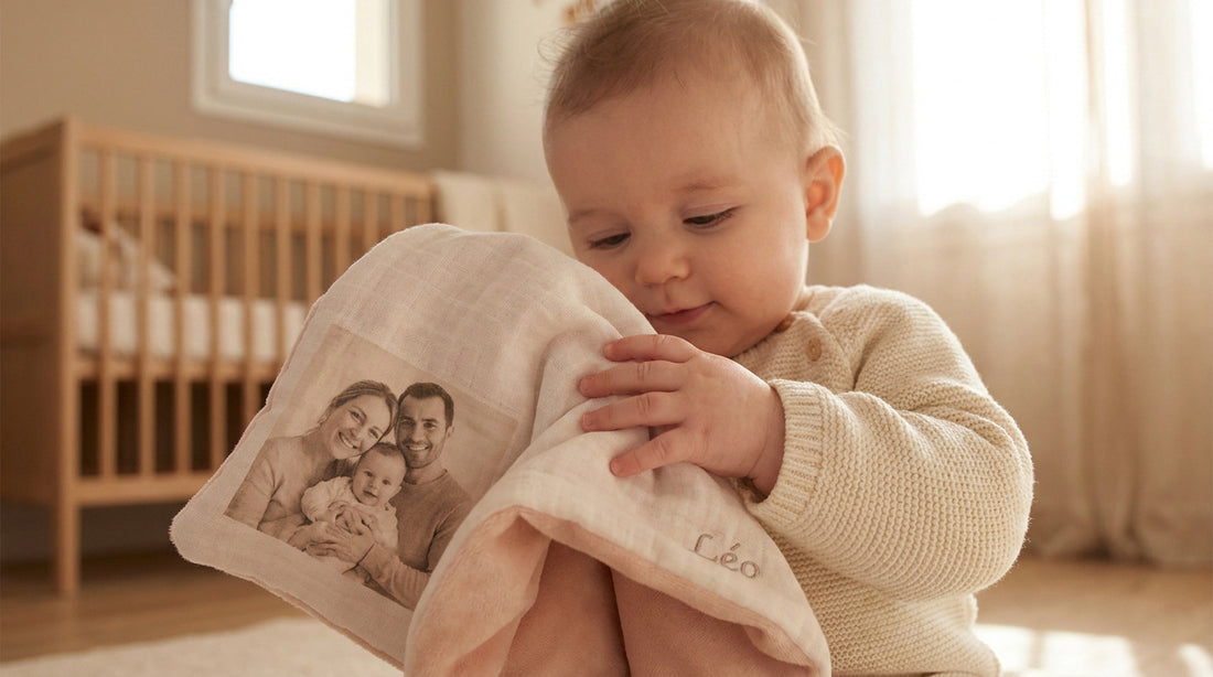 Doudou photo personnalisé : le cadeau de naissance idéal