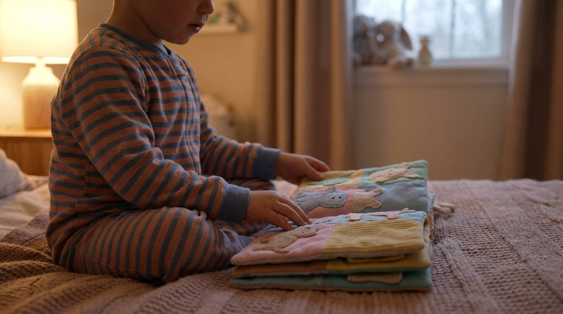 Instaurer une routine du soir apaisante avec un livre en tissu