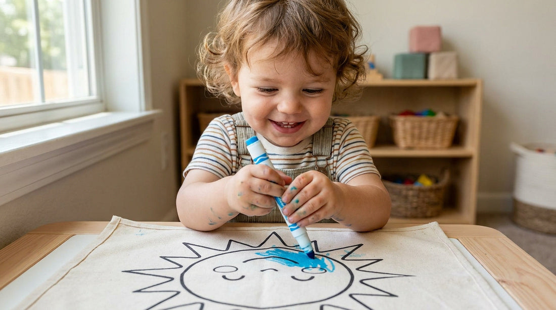Développer la motricité fine à 2 ans grâce au coloriage lavable