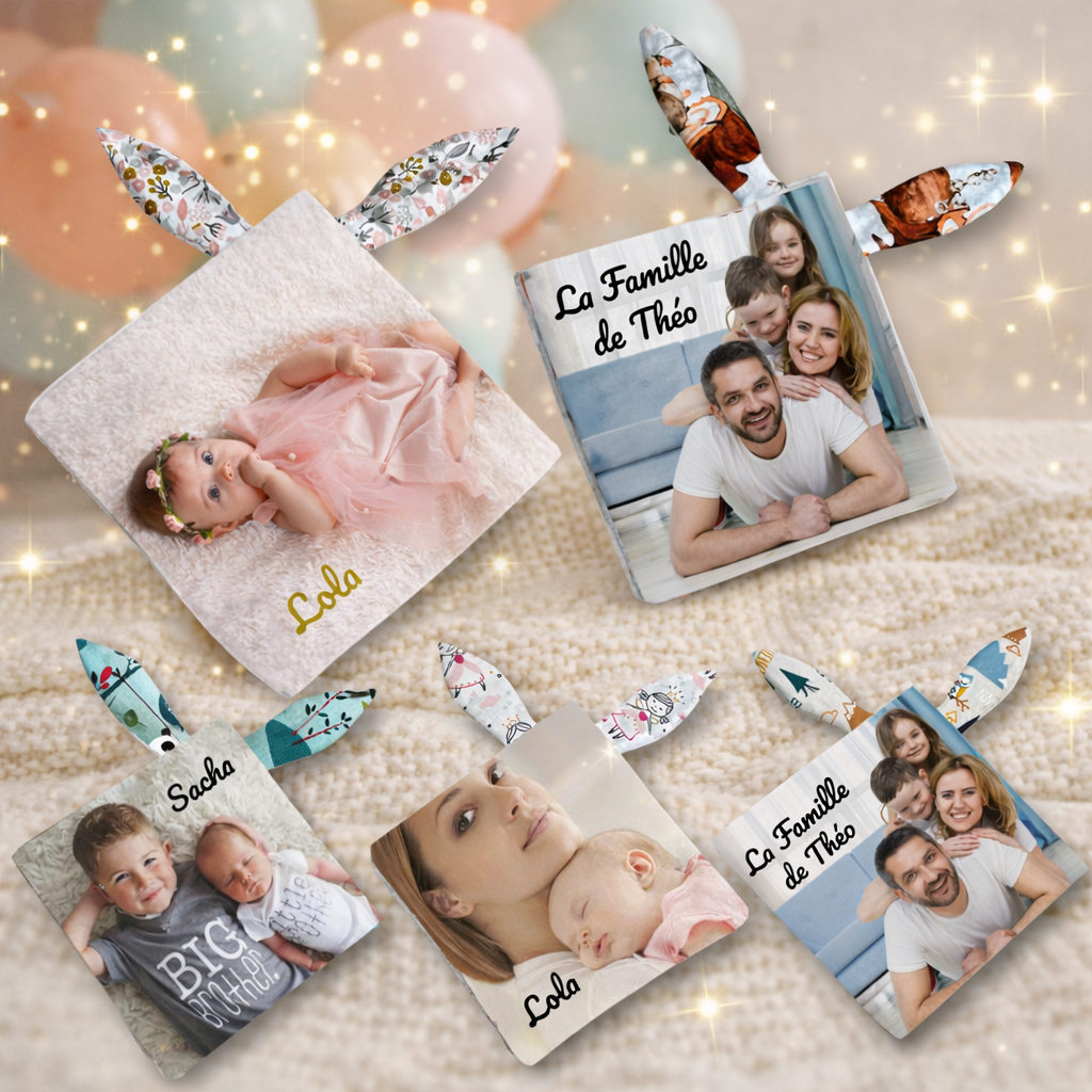 Doudou photo personnalisé