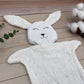 Doudou Lapin double gaze blanche et points dorés