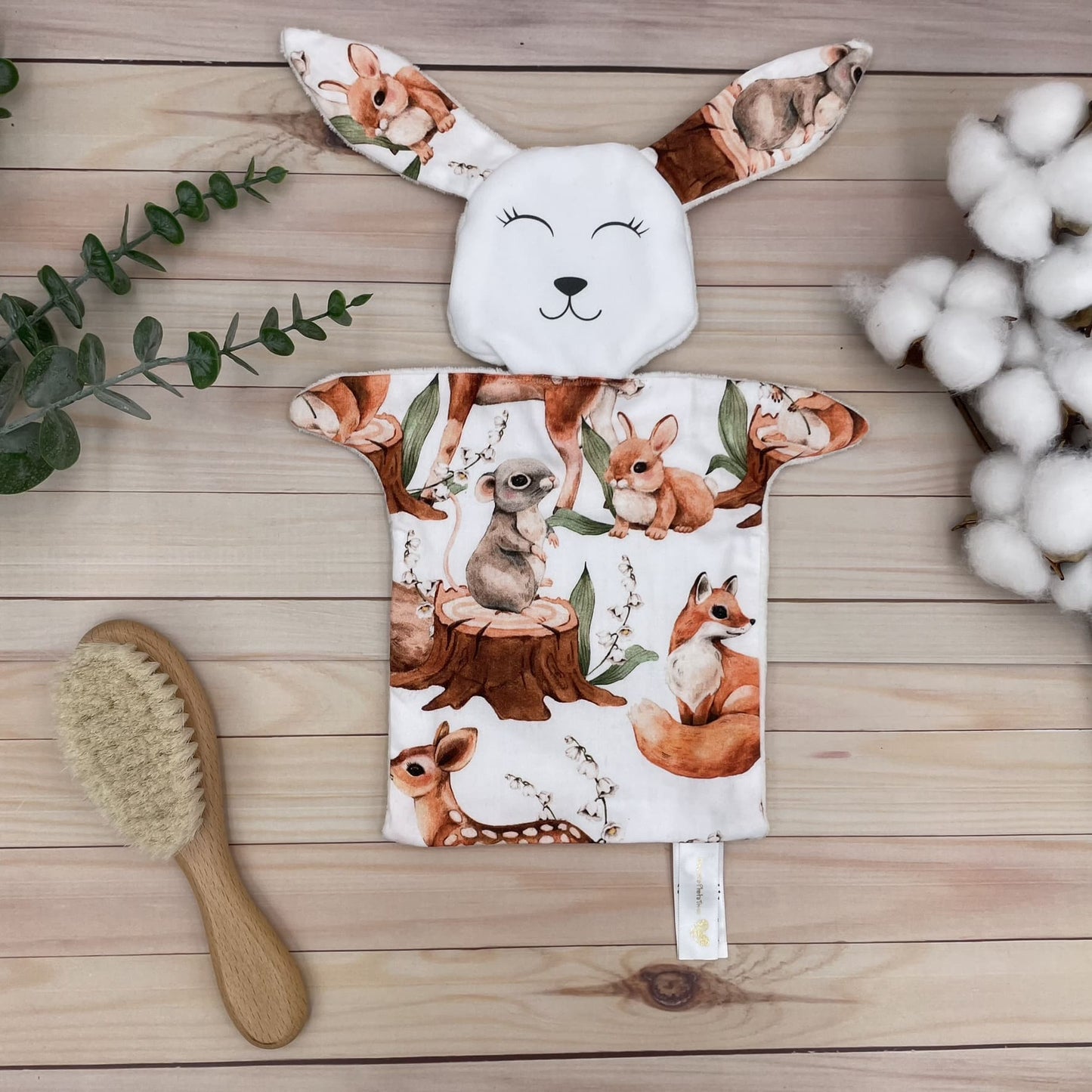 Doudou Lapin tissu Forest lapin écureuil et faon