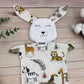 Doudou Lapin tissu animaux de la savane