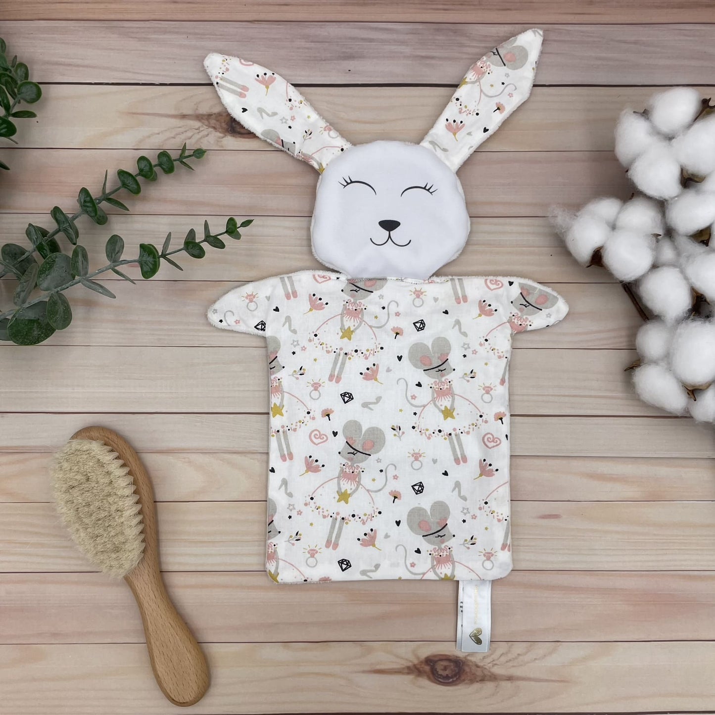 Doudou Lapin tissu petite souris