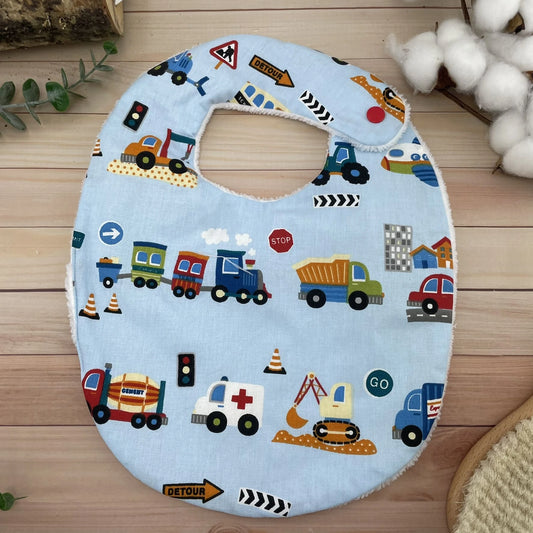 Bavoir Véhicules coton et éponge bambou oeko-tex