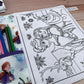 Pochette coloriage et dessin 2 en 1, 100% tissu, lavable et réutilisable thème Reine des neiges