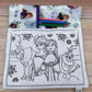 Pochette coloriage et dessin 2 en 1, 100% tissu, lavable et réutilisable thème Reine des neiges