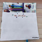 Pochette coloriage et dessin 2 en 1, 100% tissu, lavable et réutilisable thème Reine des neiges
