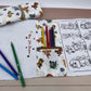 Pochette coloriage et dessin 2 en 1, 100% tissu, lavable et réutilisable thème Pat Patrouille