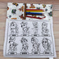 Pochette coloriage et dessin 2 en 1, 100% tissu, lavable et réutilisable thème Pat Patrouille