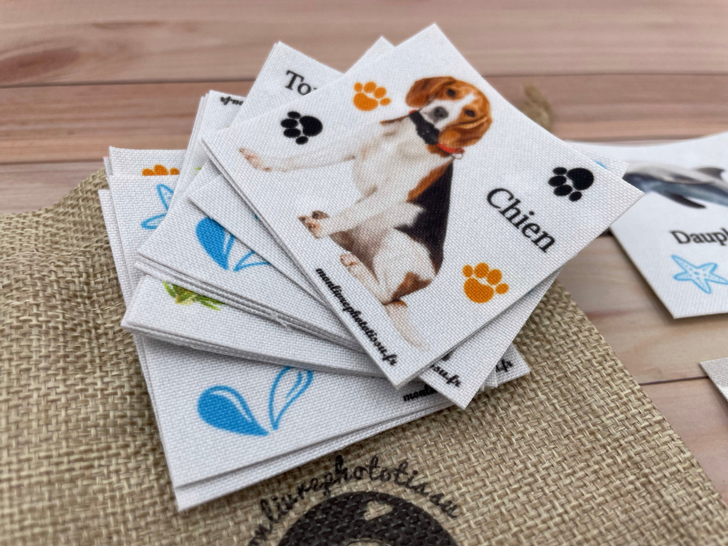 Jeu Memory Tissu éducatif Les Animaux 24 cartes 12 paires