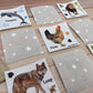 Jeu Memory Tissu éducatif Les Animaux 24 cartes 12 paires