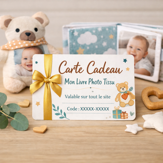 Carte Cadeau Mon Livre Photo Tissu