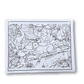 Coloriage recto-verso thème Animaux de la Jungle, 100% tissu lavable et réutilisable