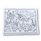 Coloriage recto-verso thème Féérique, princesse, licornes, 100% tissu lavable et réutilisable