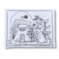 Coloriage recto-verso thème Animaux de la Forêt, 100% tissu lavable et réutilisable