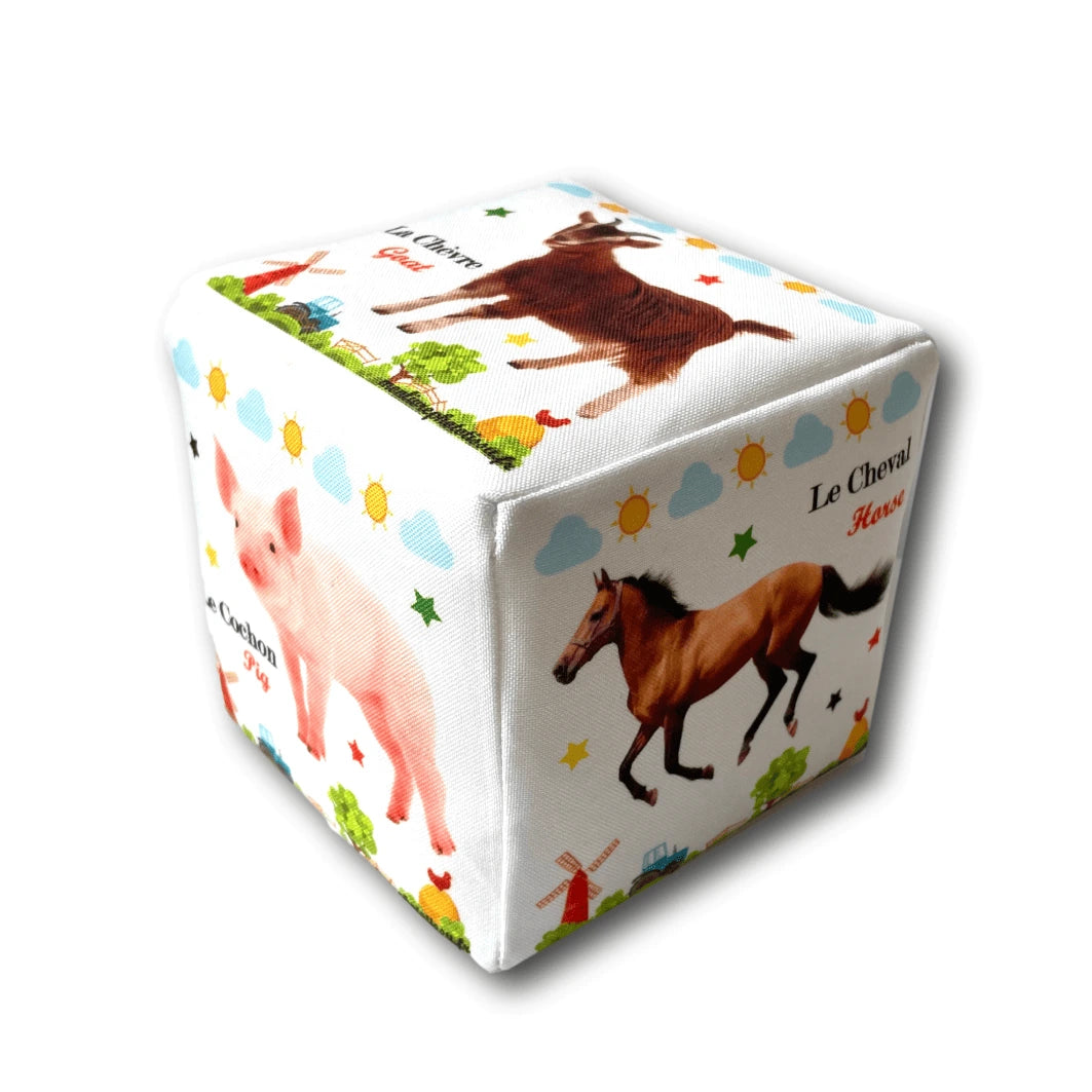cube d'éveil bébé animaux de la ferme jouet premier age