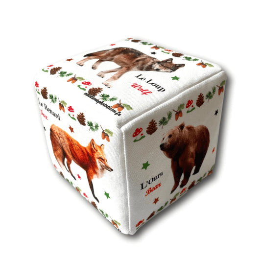 cube d'éveil bébé animaux de la foret
