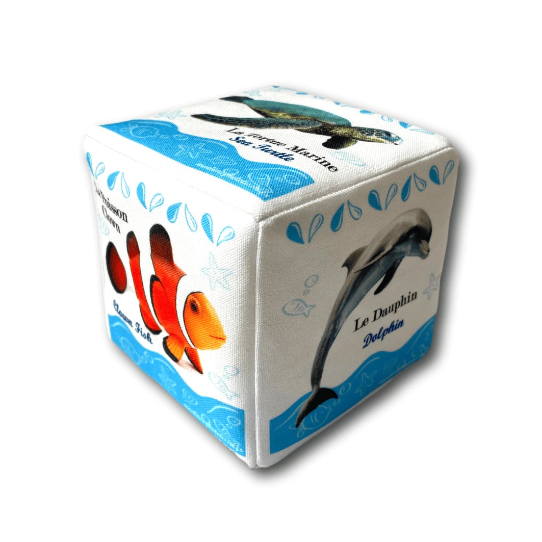 cube d'éveil bébé animaux marins