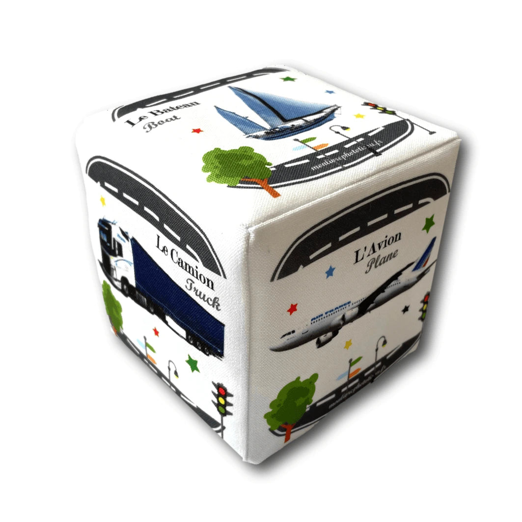 Cube d'éveil bébé tissu transport