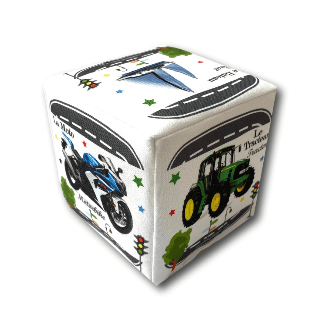 Cube d'éveil bébé tissu transport