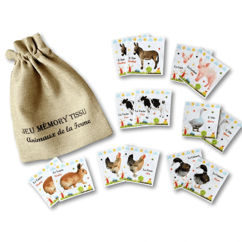 jeu memory animaux de la ferme