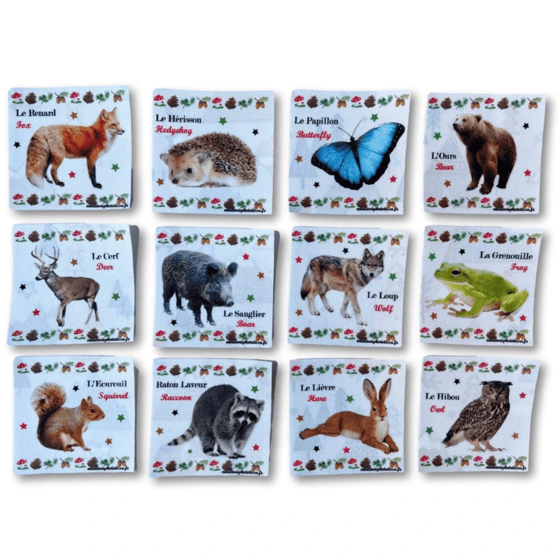 jeu de cartes mémoires mémory animaux de la forêt
