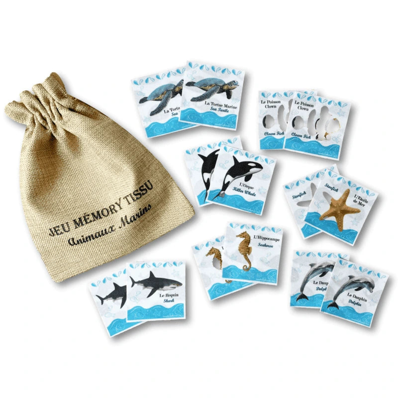 jeu memory animaux marins