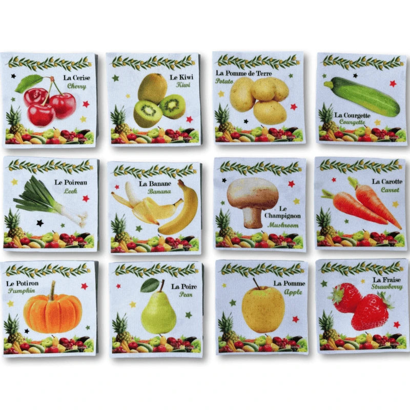 jeu de cartes mémoires mémory fruits et légumes