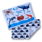 Lot de 2 Maxi Lingettes lavables ludo-éducatives Animaux Marins