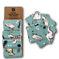 7 Lingettes Lavables coton et éponge bambou oeko-tex, débarbouillettes bébé enfant Dinosaures