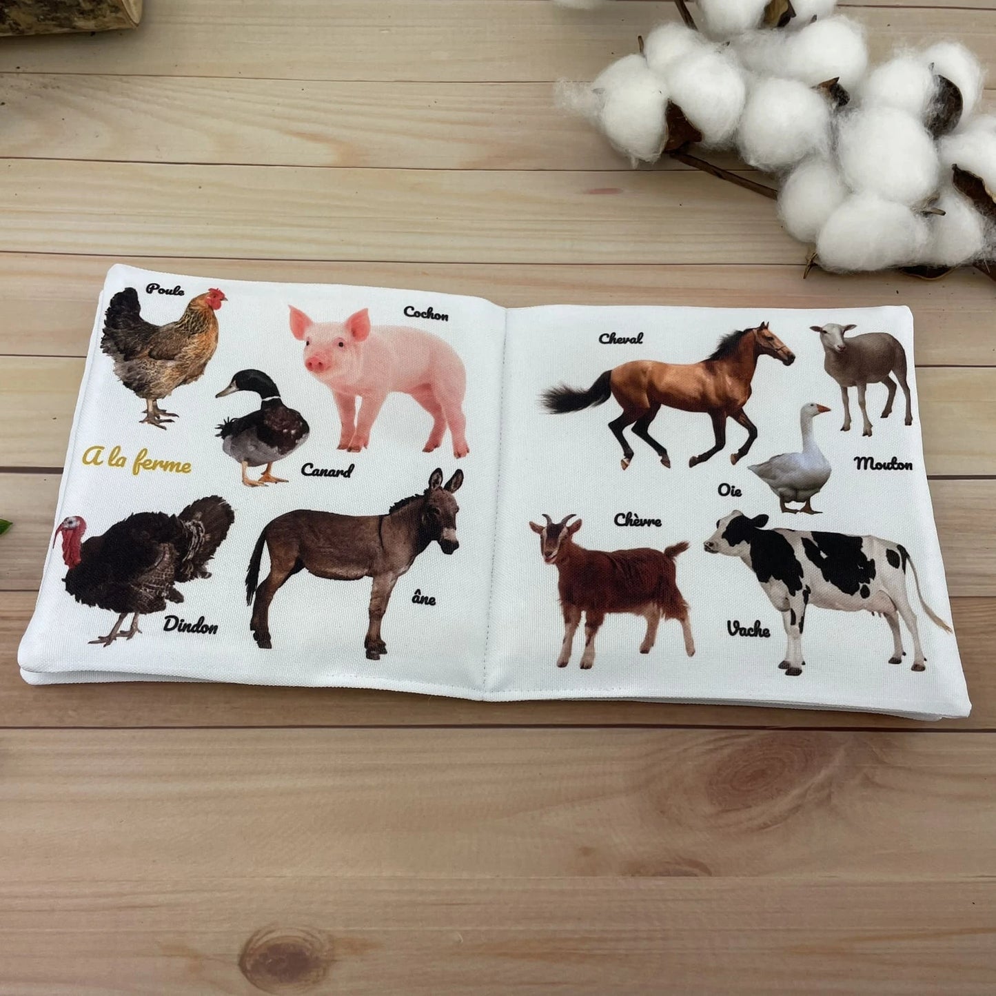 livre bébé imagier animaux ferme