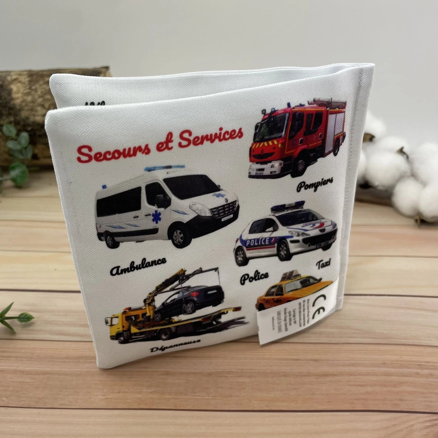 livre tissu véhicules transports