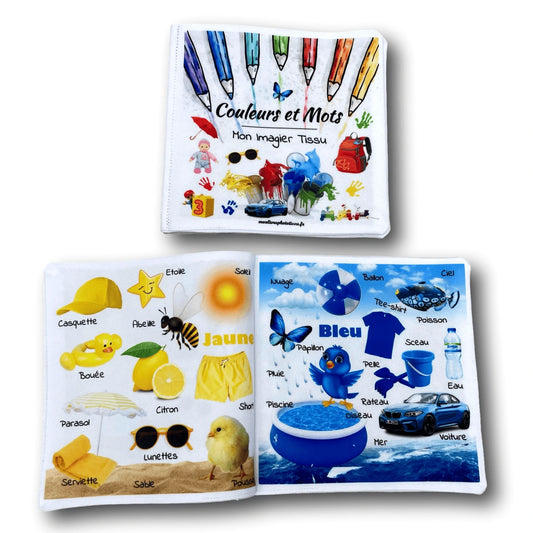 livre d'éveil couleurs et mots