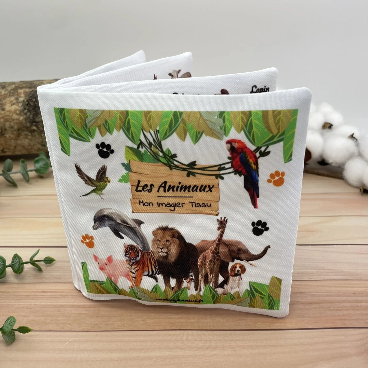 livre imagier en tissu bébé enfant animaux