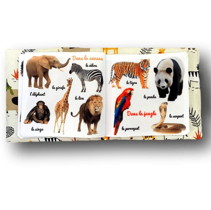 livre d'éveil imagier animaux jungle savane