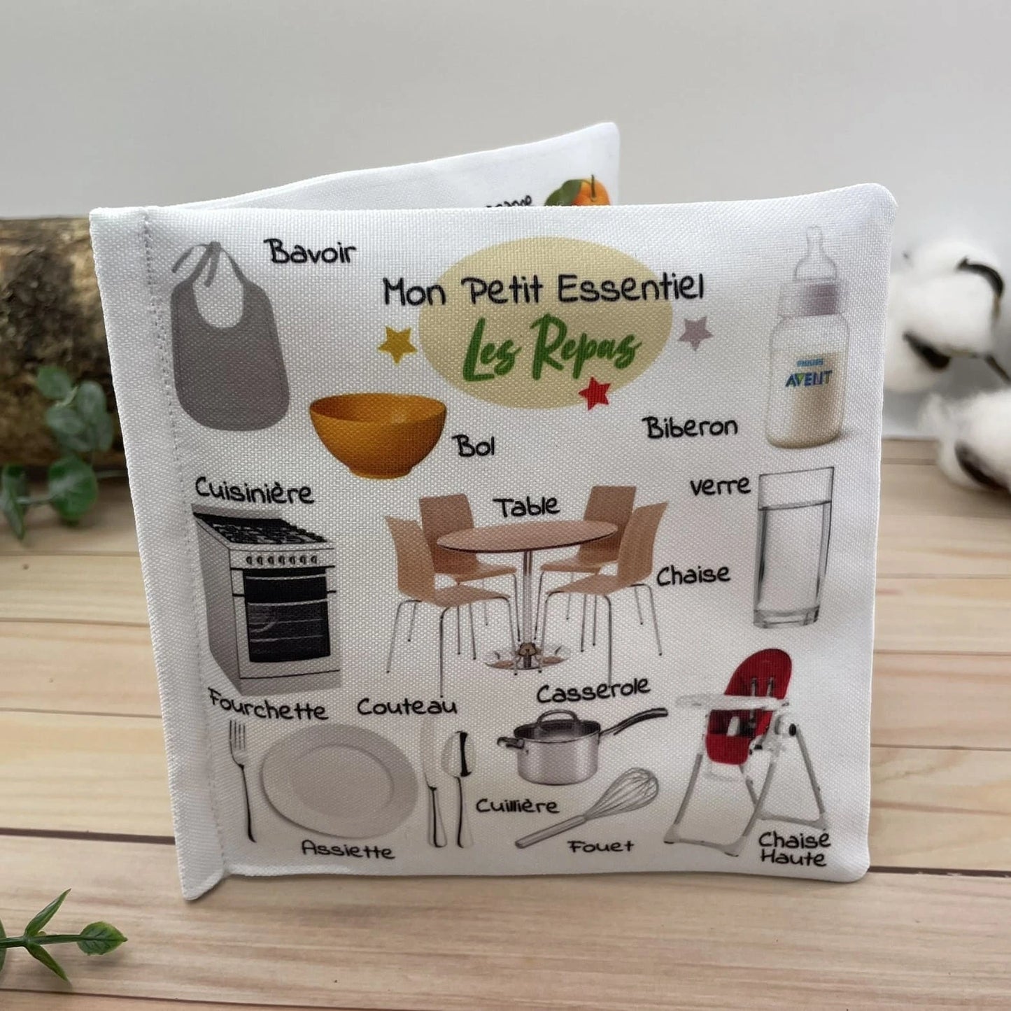 livre d'éveil imagier bébé animaux véhicules repas couleurs mots